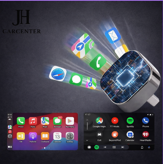 2-in-1 Draadloze CarPlay & Android Auto Adapter met usb naar usb c adapter